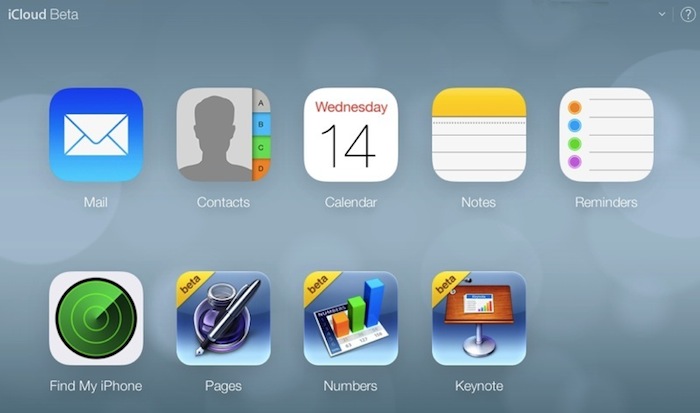 换上 iOS 7 风格的扁平化设计的苹果 iCloud.com