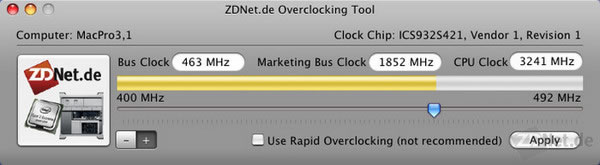 苹果电脑CPU超频工具ZDNet Clock
