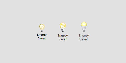 苹果电脑 Mac OS X 系统的「节能器」图标