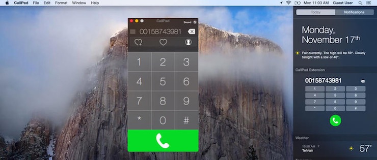 Mac技巧之在苹果电脑上更方便的拨打电话号码的应用：CallPad