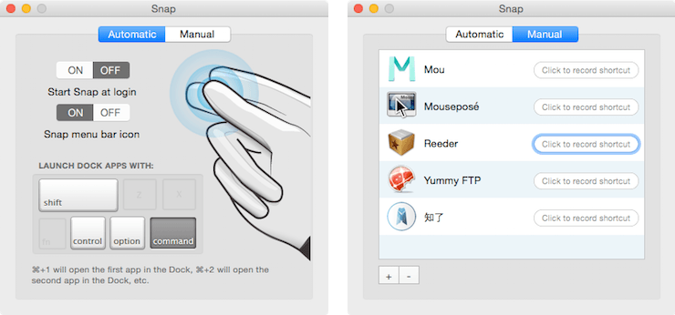 Mac技巧之设置键盘快捷键来启动苹果电脑上软件：Snap