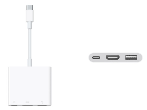 苹果 USB-C 一转三（HDMI 或 VGA、USB 3.1、USB-C）接口扩展转接器