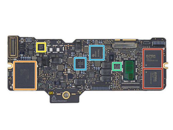 苹果 Retina Macbook 2015 拆机组图