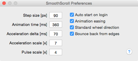 SmoothScroll 设置界面