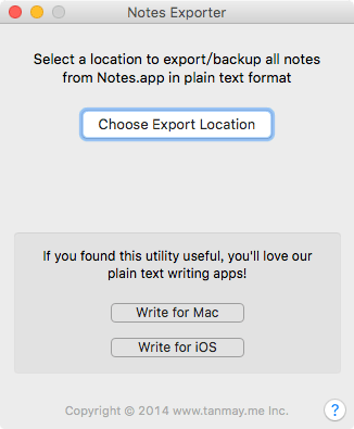 把苹果的系统自带备忘录里的笔记导出为 txt 文档备份的软件：Noes Explorer