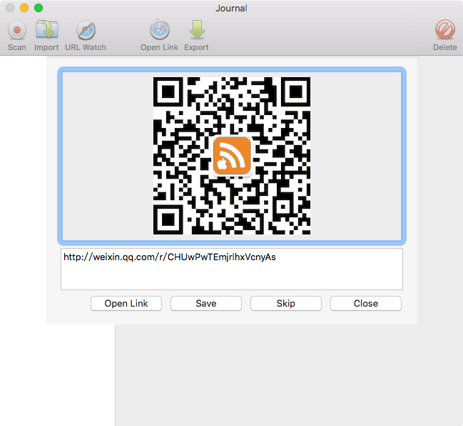 Mac技巧之苹果电脑上识别二维码的免费软件：QR Journal