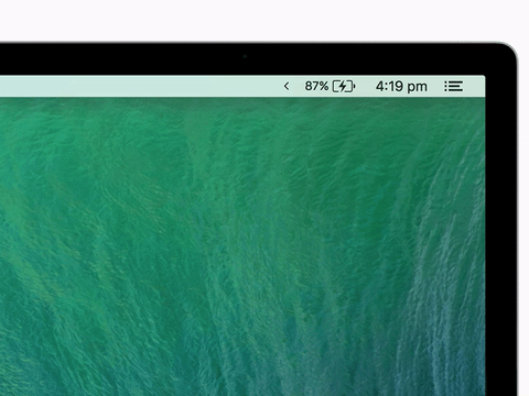折叠隐藏苹果电脑屏幕顶部菜单栏图标的软件：Vanilla