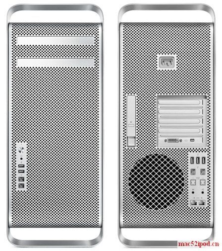 新款苹果电脑Mac Pro，正/背面照片