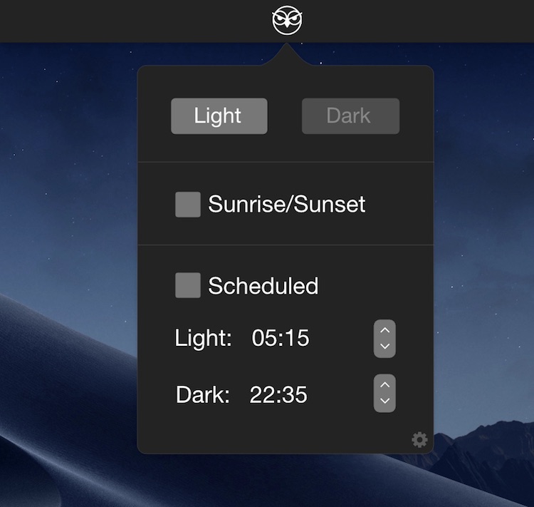 Mac技巧之让苹果电脑定时自动切换深色/浅色模式：NightOwl