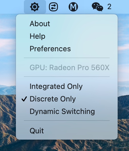 Mac技巧之手动切换苹果电脑GPU使用独立/集成显卡：gSwitch