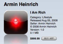 最贵最没用的苹果iPhone软件：“I Am Rich”