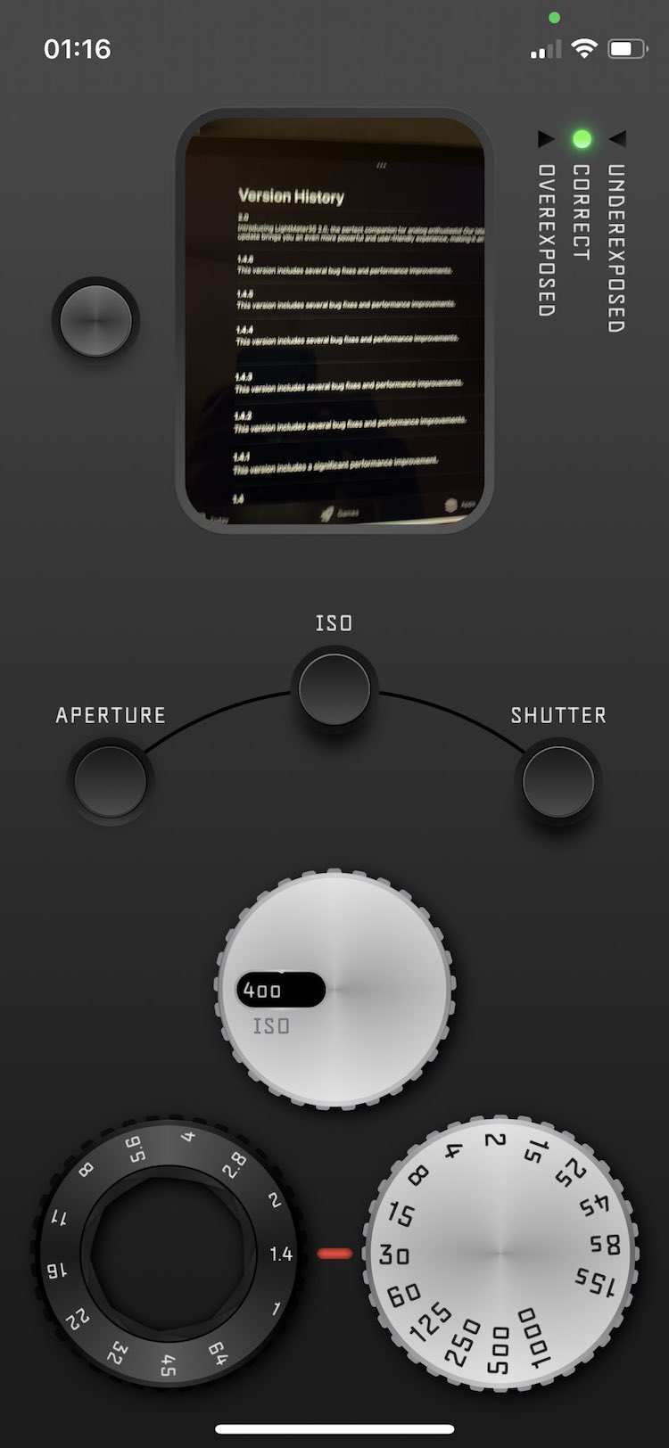 苹果 iPhone 测光表 App LightMeter35