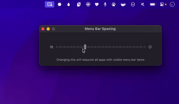 Menu Bar Spacing