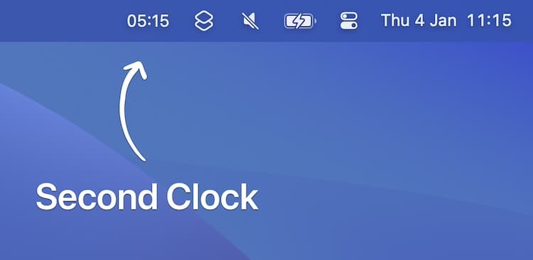 Mac技巧之在苹果电脑屏幕顶部菜单栏显示另一个时区的时钟：Second Clock