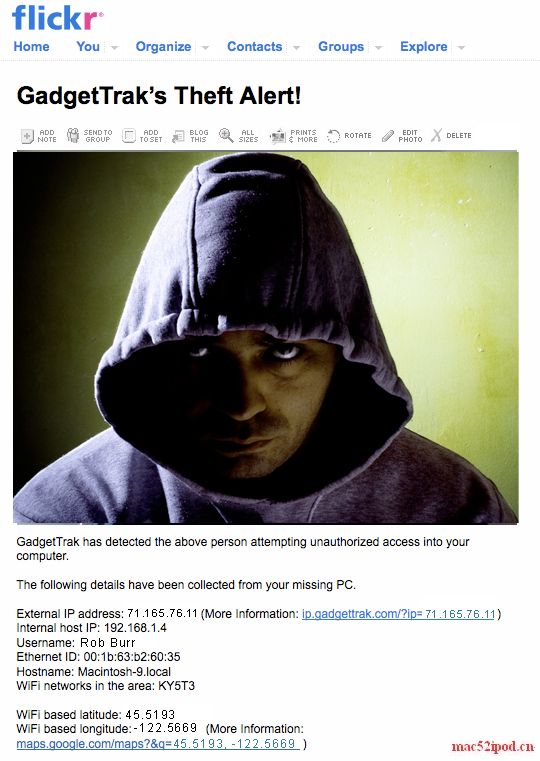 苹果电脑防盗/追踪软件MacTrak效果图