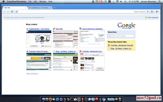 Google Chrome for Mac浏览器界面图